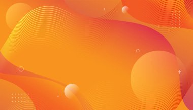 Turuncu Gradyan ile Renkli Soyut Arkaplan