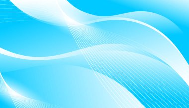 Beyaz çizgileri olan soyut Mavi Dalga Arkaplan Tasarımı