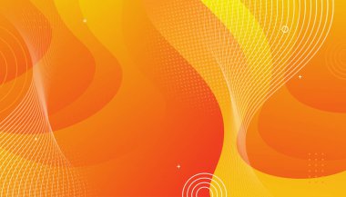 Sunumlarınız ve reklamlarınız için zarif bir gradyan turuncu dalga arka planı