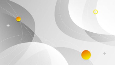 Dinamik dalgalarla soyut beyaz ve gri arkaplan