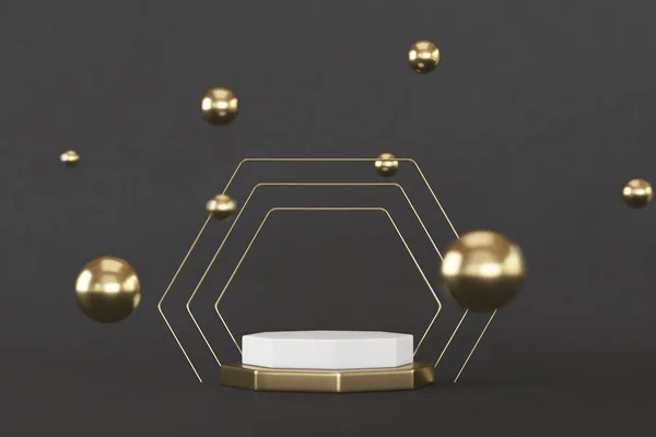 Kozmetik ya da ürün ekran 3d için tasarımla soyut minimal model arka rengi.