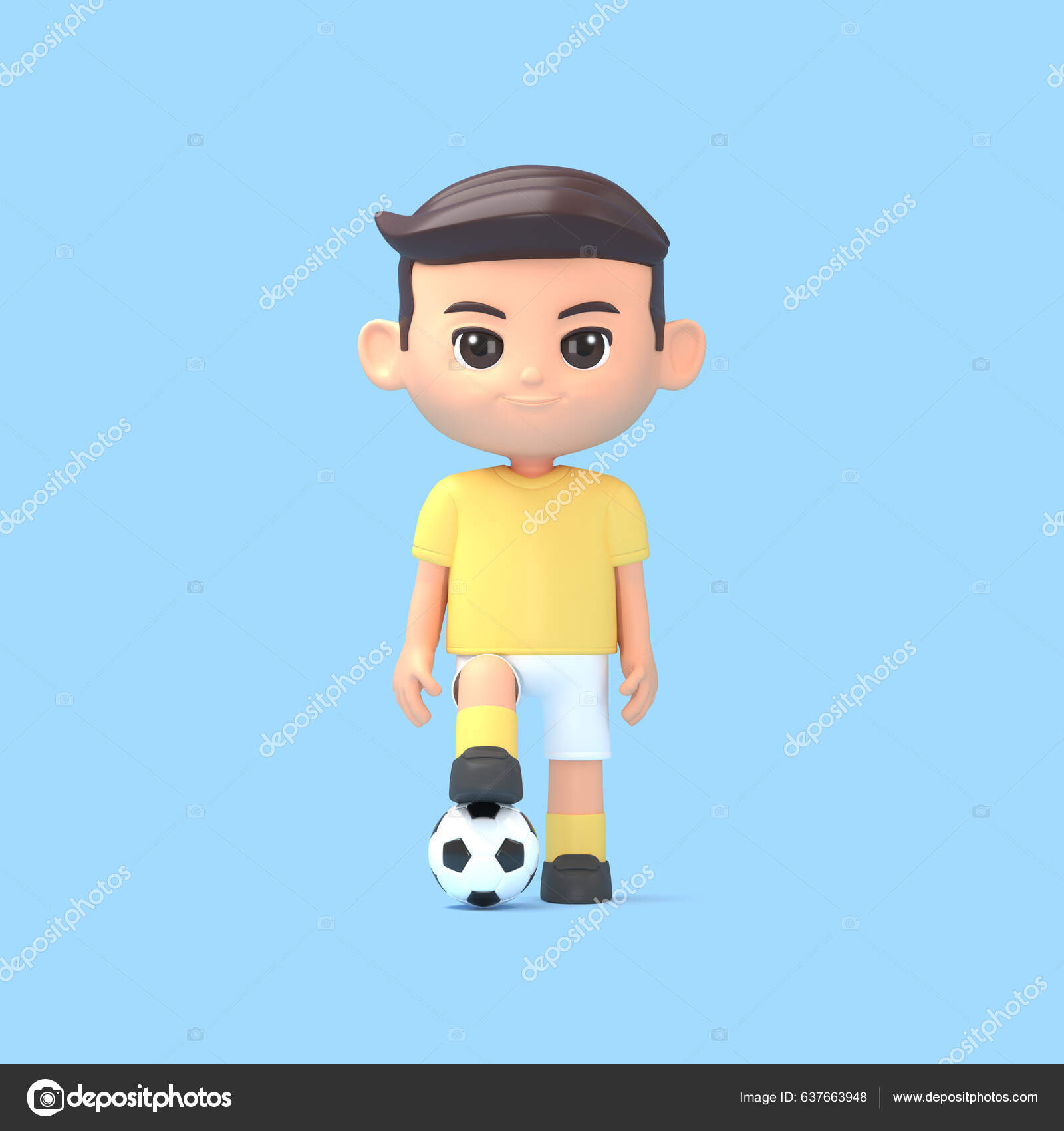 Football Player Character In Defending Pose Boy Young Action Vector, Boy,  Young, Action PNG and Vector with Transparent Background for Free Download