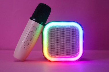 Çok Fonksiyonlu Mikrofonlu Karaoke Mini Taşınabilir Hoparlörü