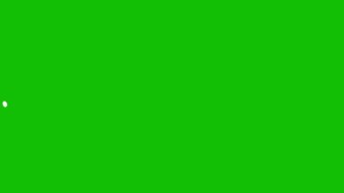 Karalama tarzında beyaz çizgilerin animasyonu. Yeşil arka planda yapışkan bir madde. 2D beyaz mürekkep çizgisi. Alfa kanallı 4k.