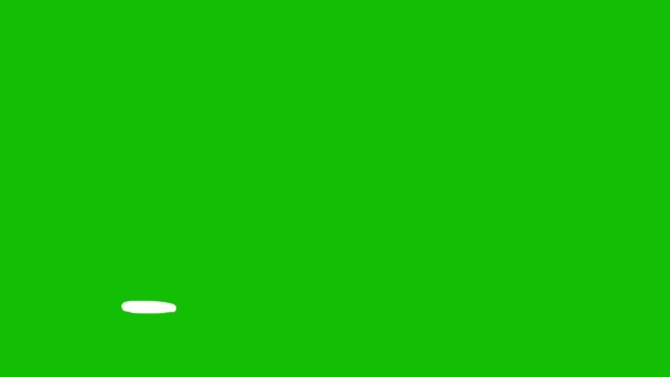 Animação Linhas Brancas Estilo Doodle Substância Viscosa Sobre Fundo Verde — Vídeo de Stock