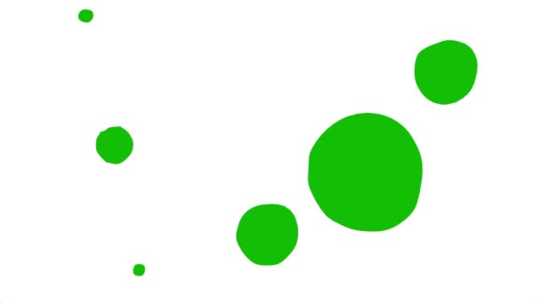 Elle Çizilmiş Karalamalar Geçiş Karalama Çizim Efektleri Krom Renkli Yeşil — Stok video