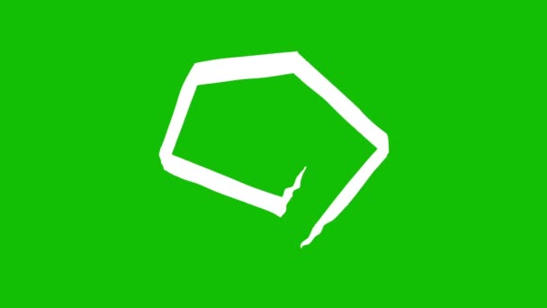 Weiß Eine Spirale Auf Dem Grünen Bildschirmhintergrund Zeichnen Handgezeichnete Animation — Stockvideo