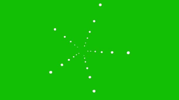 Рисунок Белый Спиральный Дизайн Зеленом Фоне Экрана Ручная Анимация Изогнутых — стоковое видео