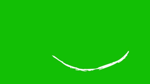 Dibujo Blanco Diseño Espiral Fondo Pantalla Verde Animación Dibujada Mano — Vídeo de stock