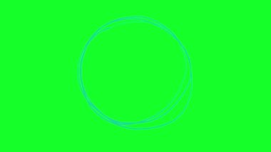 Metni vurgulamak için el çizimi karalamalar, daireler, karalamalar ve elementler. Yeşil zemin üzerinde alfa kanalı olan animasyon mavi tasarım elemanları. Döngülü hareket grafikleri.