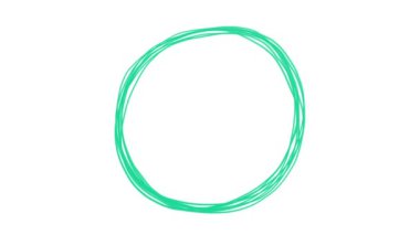 Metni vurgulamak için el çizimi karalamalar, daireler, karalamalar ve elementler. Beyaz zemin üzerinde alfa kanalı olan hareketli yeşil tasarım elemanları. Döngülü hareket grafikleri.