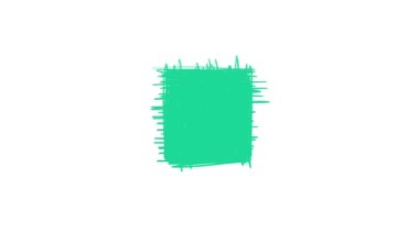 Metni vurgulamak için el çizimi karalamalar, daireler, karalamalar ve elementler. Beyaz zemin üzerinde alfa kanalı olan hareketli yeşil tasarım elemanları. Döngülü hareket grafikleri.