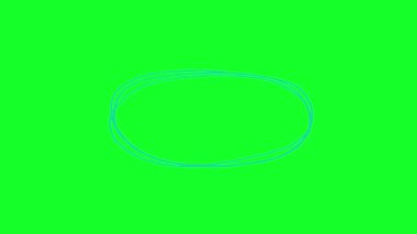 Metni vurgulamak için el çizimi karalamalar, daireler, karalamalar ve elementler. Yeşil zemin üzerinde alfa kanalı olan animasyon mavi tasarım elemanları. Döngülü hareket grafikleri.