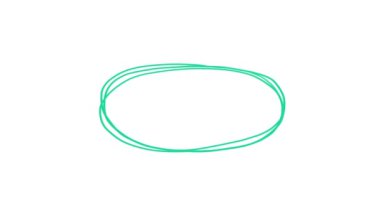 Metni vurgulamak için el çizimi karalamalar, daireler, karalamalar ve elementler. Beyaz zemin üzerinde alfa kanalı olan hareketli yeşil tasarım elemanları. Döngülü hareket grafikleri.