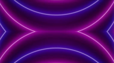 Neon ışıkları fütüristik, renkli, dikişsiz, neon ışık çizgisi teknolojisi arka planında parlıyor.