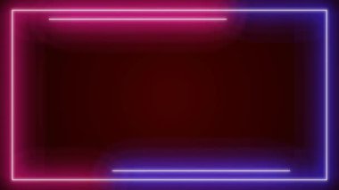 Neon ışıkları fütüristik, renkli, dikişsiz, neon ışık çizgisi teknolojisi arka planında parlıyor.
