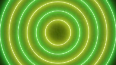 Neon ışıkları fütüristik, renkli, dikişsiz, neon ışık çizgisi teknolojisi arka planında parlıyor.