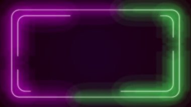 Neon ışıkları fütüristik, renkli, dikişsiz, neon ışık çizgisi teknolojisi arka planında parlıyor.