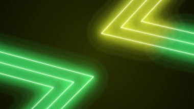 Neon ışıkları fütüristik, renkli, dikişsiz, neon ışık çizgisi teknolojisi arka planında parlıyor.