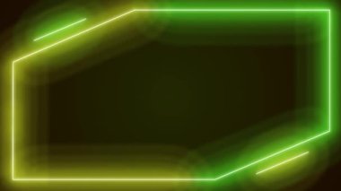Neon ışıkları fütüristik, renkli, dikişsiz, neon ışık çizgisi teknolojisi arka planında parlıyor.