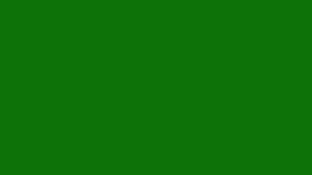 Містична Пентаграма Колі Рунами Ізольовані Зеленому Фоні — стокове відео