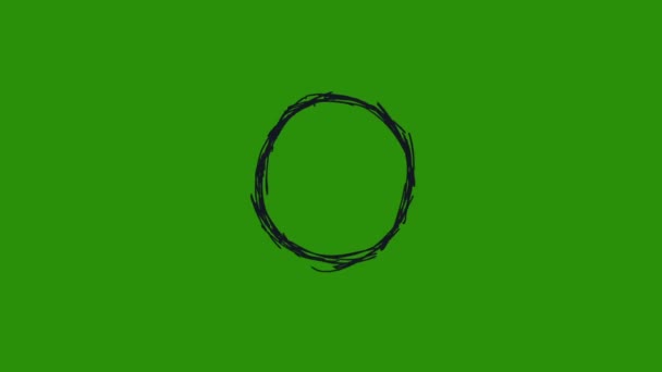 緑の画面に手描きのグーキーの引裂き線 — ストック動画