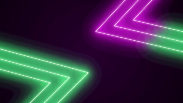 Neon Lights Glowing Futuristic Trendy Colorful Seamless Neon Light Line — Stock Video