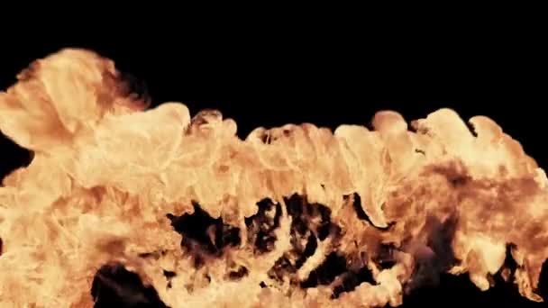 Zwolnij Fire Explosion Fireball Realistyczny Płomień Kanałem Luma — Wideo stockowe