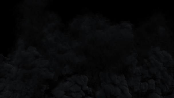 Efekt Specjalny Słup Dymu Dużego Płomienia Rośnie Powoli Gęsty Dym — Wideo stockowe