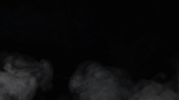 Streszczenie Białego Dymu Zwolnionym Tempie Dym Chmura Mgły Tle Światła — Wideo stockowe