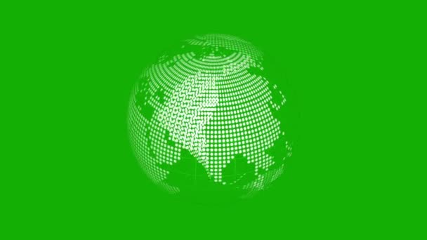 Абстрактний Фон Обертанням Світла Земля Глобус Скла Анімація Безшовної Петлі — стокове відео