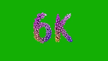 6K kutlama hareketi grafiği - 3D canlandırma
