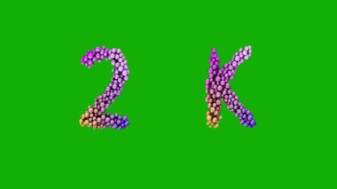 2K kutlama hareketi grafiği - 3 boyutlu canlandırma