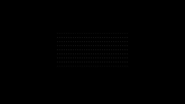 Белый Hud Элемент Пользовательский Интерфейс Изолированном Черном Фоне Цель Область — стоковое видео