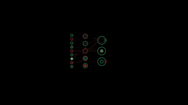 Интерфейсы Круга Hud Высокотехнологичный Футуристический Дисплей Синяя Кнопка Голограммы Защита — стоковое видео