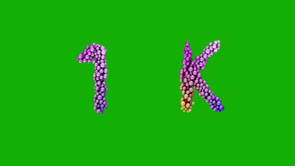 1Kお祝いモーショングラフィック 3Dレンダリングアニメーション — ストック動画