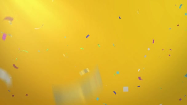 Animierte Party Gesicht Emoji Luftballons Emoticon Stock Video Darstellung Nahtlos — Stockvideo