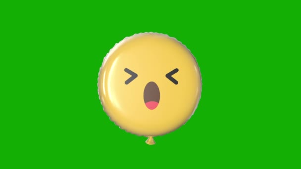 Emoji Bubble Pantalla Verde Cumpleaños Boda Para Ocasiones Especiales Seamless — Vídeo de stock