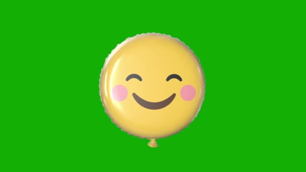 Emoji Bubble Zielony Ekran Urodziny Ślub Specjalne Okazje Płynna Pętla — Wideo stockowe