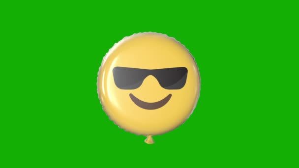 Emoji泡泡绿色荧幕 特殊场合 无缝圈4K视频 3D动画 超高清晰度 4K视频绿色荧幕背景 — 图库视频影像