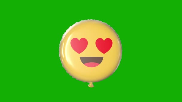 Emoji泡泡绿色荧幕 特殊场合 无缝圈4K视频 3D动画 超高清晰度 4K视频绿色荧幕背景 — 图库视频影像