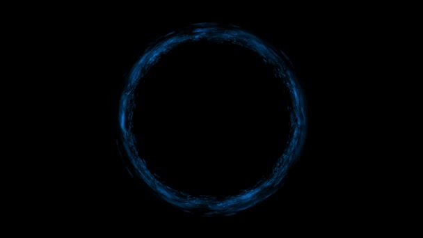 青い粒子ショックウェーブオーバーレイとアルファブラーグラフィック要素 — ストック動画