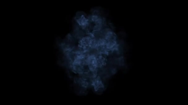 Mavi Parçacık Şok Dalgaları Üst Üste Alfa Bulanık Grafik Elementleri — Stok video