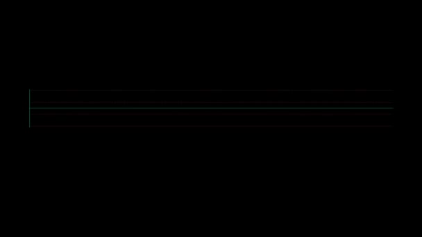 Минималистское Звучание Абстрактно Белый Фоне Черных Звуковых Волн Рендеринговая Анимация — стоковое видео