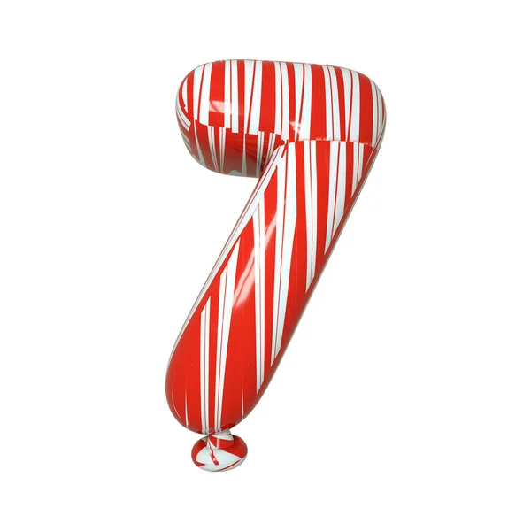 7 numaralı renkli balon beyaz arka planda izole edilmiş. Parti, doğum günü, yıldönümü ve düğün dekorasyonu. resim simgesi. Yazı veya nesneler için boş kopyalama alanı