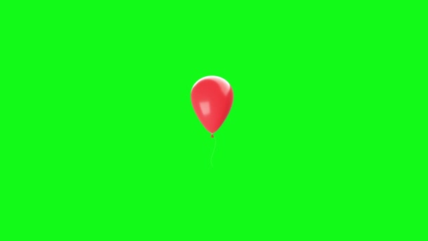Рендеринг День Рождения Воздушный Шар Анимация Зеленом Экране Концепция Праздников — стоковое видео