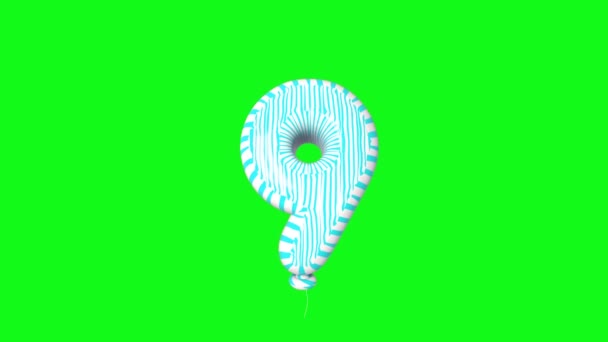 Número Aniversário Aniversário Comemoração Balão Hélio Com Tela Preta Fundo — Vídeo de Stock