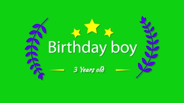 Happy Birthday Text Animation Movie — Stock Video