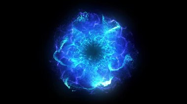 Şok dalgası parçacık patlaması animasyon hareketi grafiksel soyut etki. 3 boyutlu şok dalgası etkisi ve siyah arkaplanda izole edilmiş farklı dalgalar. Soyut duman patlaması canlandırması.