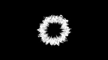 Şok dalgası parçacık patlaması animasyon hareketi grafiksel soyut etki. 3 boyutlu şok dalgası etkisi ve siyah arkaplanda izole edilmiş farklı dalgalar. Soyut duman patlaması canlandırması.